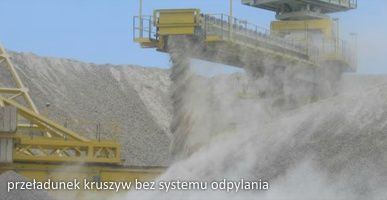 Reloading of aggregates without a dedusting system