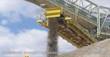 Reloading of aggregates with a dedusting system